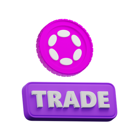 Polkadot Crypto Trade  3D Icon