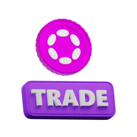 Polkadot Crypto Trade  3D Icon