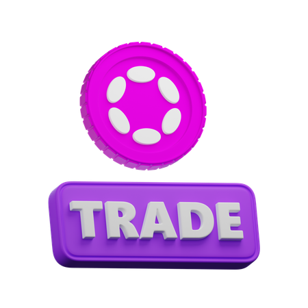 Polkadot Crypto Trade  3D Icon