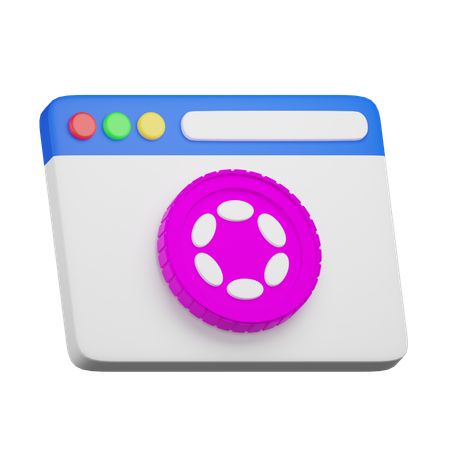 Polkadot Crypto Website  3D Icon