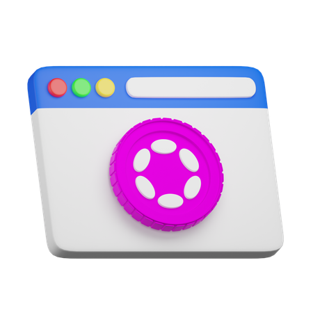 Polkadot Crypto Website  3D Icon