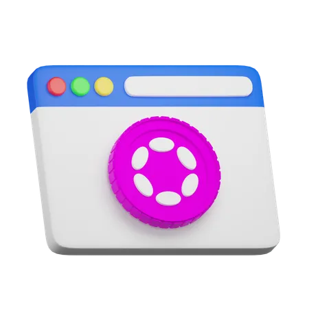 Polkadot Crypto Website  3D Icon