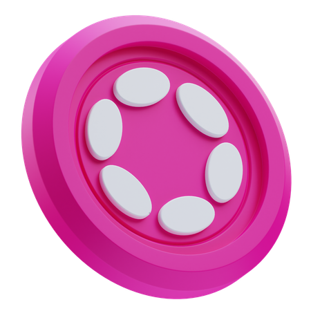 Polkadot Cryptocurrency  3D Icon