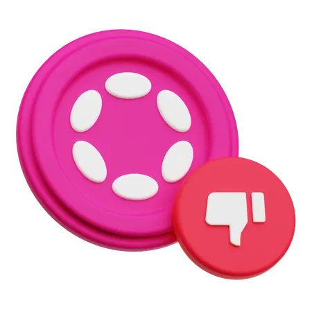 Polkadot Dislike  3D Icon