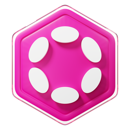 Polkadot (DOT) Badge  3D Illustration