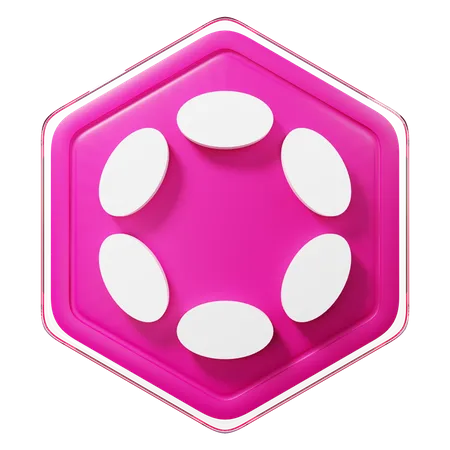 Polkadot (DOT) Badge  3D Illustration