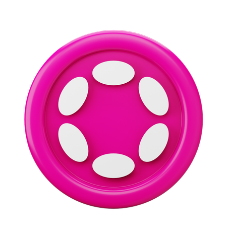 Polkadot Dot Coin  3D Icon