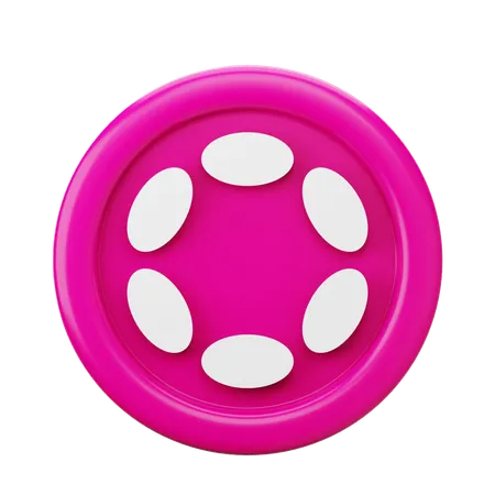 Polkadot Dot Coin  3D Icon