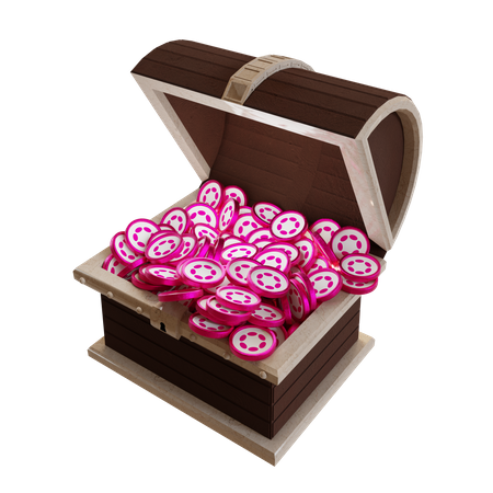 Polkadot (DOT) Treasure Chest 3D Icon