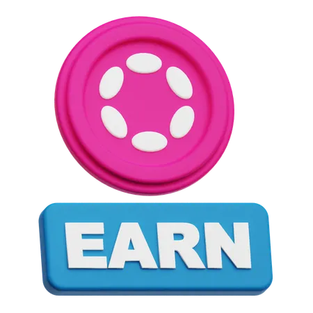 Polkadot Earn  3D Icon