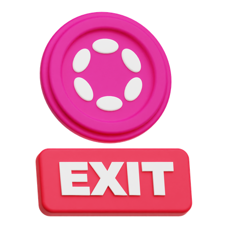 Polkadot Exit  3D Icon