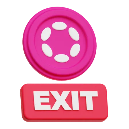 Polkadot Exit  3D Icon