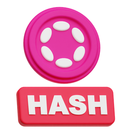 Polkadot Hash  3D Icon
