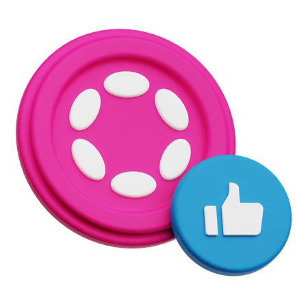 Polkadot Like  3D Icon