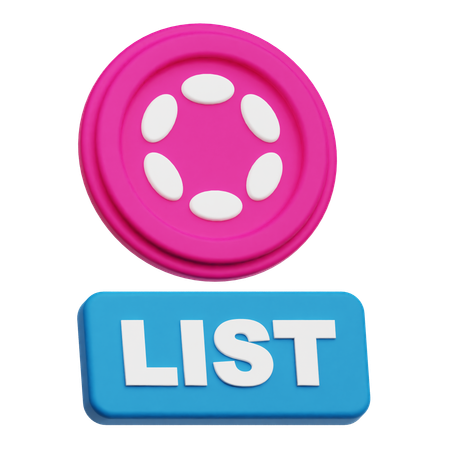 Polkadot List  3D Icon
