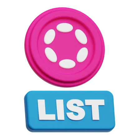 Polkadot List  3D Icon
