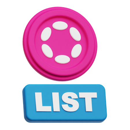 Polkadot List  3D Icon