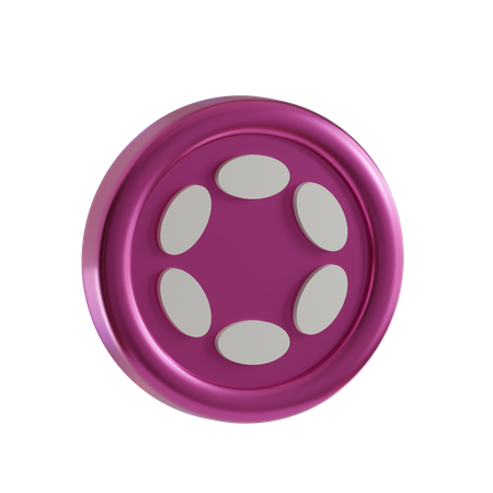 Polka-Dot-Münze  3D Icon