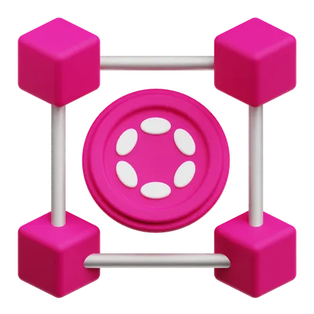 Polkadot Network  3D Icon