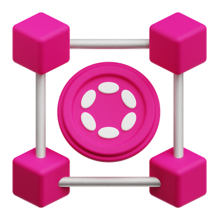 Polkadot Network  3D Icon