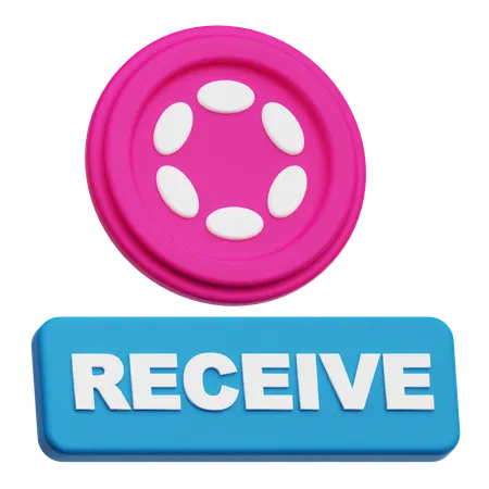 Polkadot Receive  3D Icon