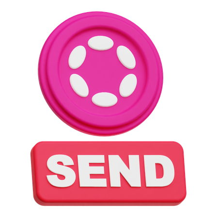 Polkadot Send  3D Icon