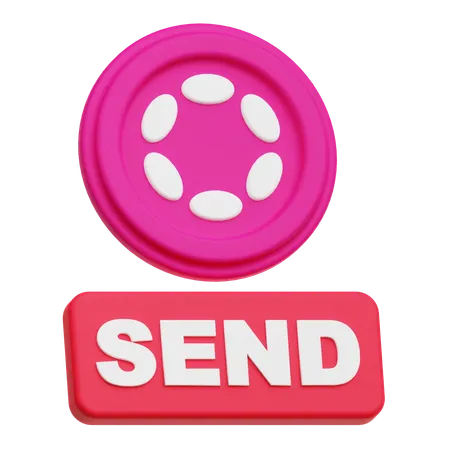Polkadot Send  3D Icon