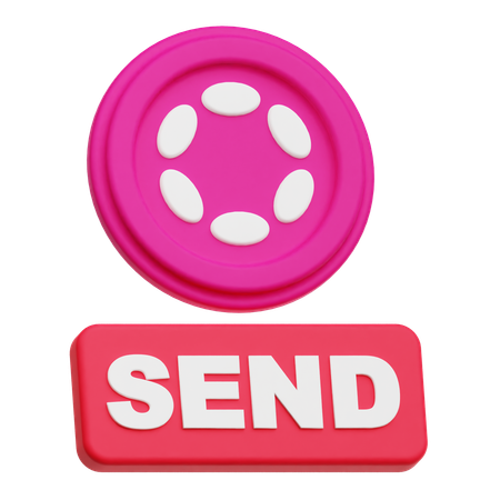 Polkadot Send  3D Icon