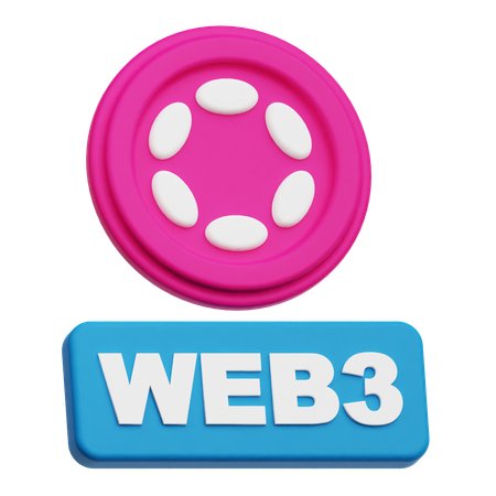 Polkadot Web 3  3D Icon