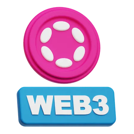 Polkadot Web 3  3D Icon