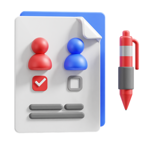 Poll  3D Icon