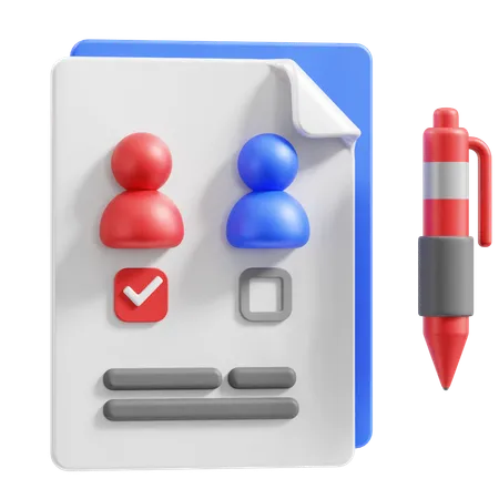 Poll  3D Icon