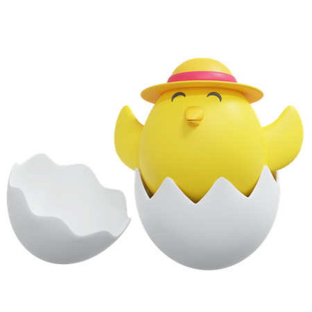 Pequeño huevo de gallina  3D Icon