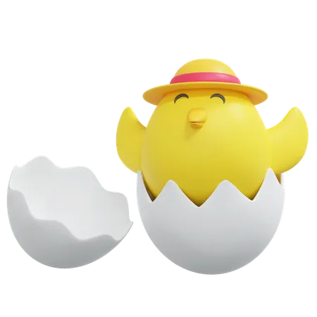 Pequeño huevo de gallina  3D Icon