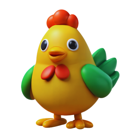 Pollo  3D Icon