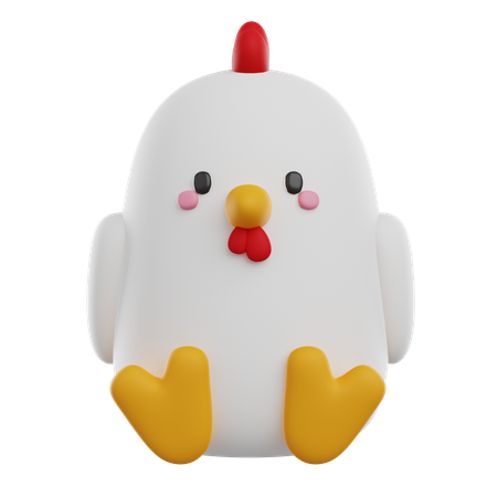 Pollo  3D Icon