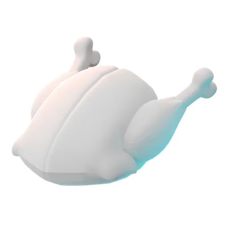 Pollo  3D Icon