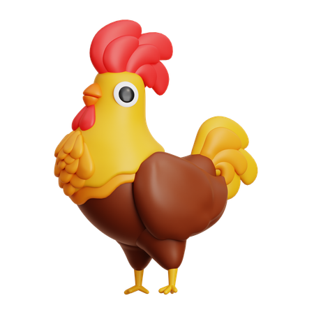 Pollo  3D Icon