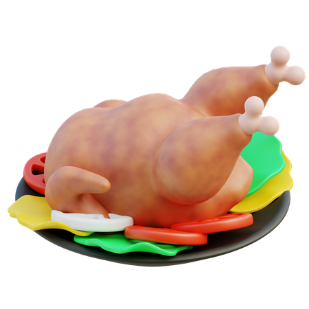 Pollo a la parrilla  3D Icon