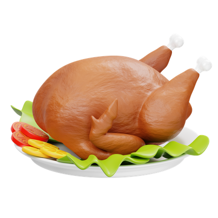 Pollo asado  3D Icon