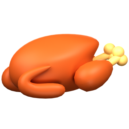 Pollo asado  3D Icon
