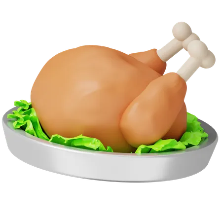 Pollo a la parrilla  3D Icon