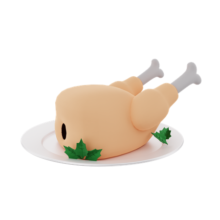 Pollo asado  3D Icon