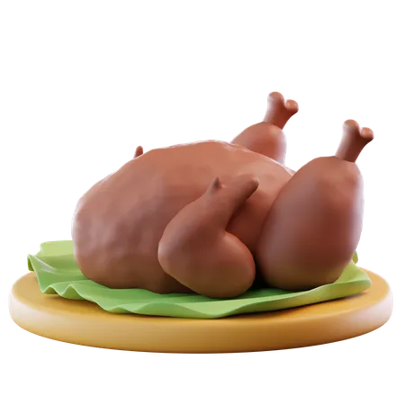 Pollo asado  3D Icon