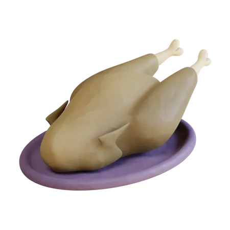 Pollo asado  3D Icon