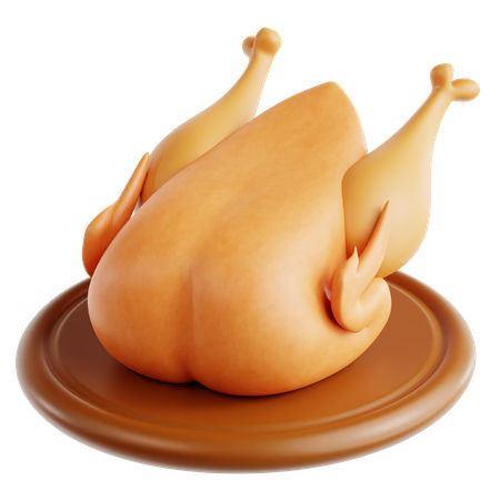 Pollo asado  3D Icon