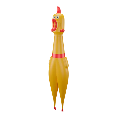 Pollo de goma  3D Illustration