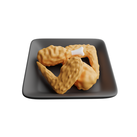 Pollo frito  3D Icon