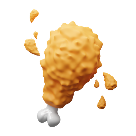 Pollo frito  3D Icon