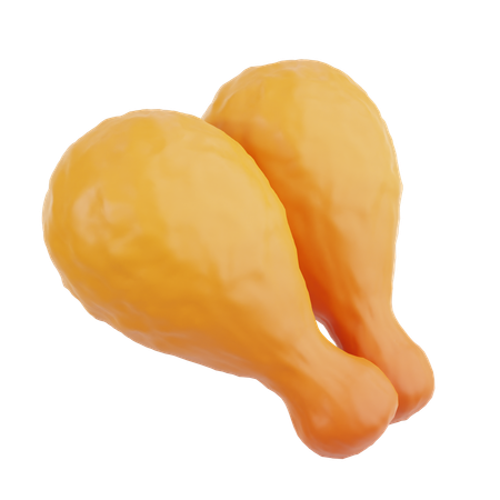 Pollo frito  3D Icon